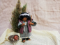 Preview: 12 cm hoch: Schlafender Hirte mit Flöte und Baum
