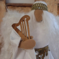Preview: Kleine Harfe aus Olivenholz