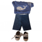 Preview: Pulli mit Walfisch & Jeans & Turnschuhe - Kind 20cm