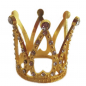 Preview: Kleine, hohe Krone aus Metall mit Glitzersteinen