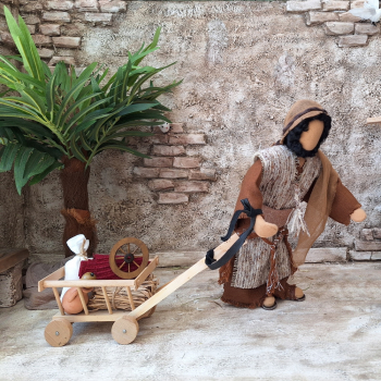 Eselkarren - Ochsenkarren - Handkarren - Helles Holz - mit Beladung