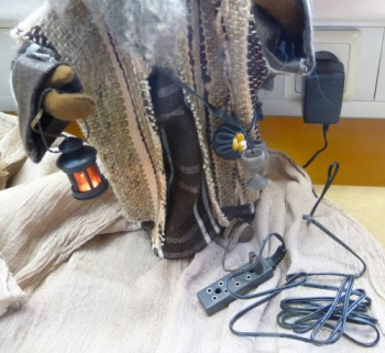 Preview: beleuchtbare laterne mit trafo, laterne krippenzubehoer