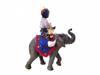 Elefant - Rüssel nach oben - zu 25-30cm hohen Krippenfiguren