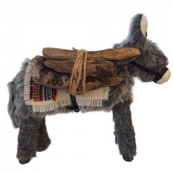 Handgenähter Esel aus Kunstfell