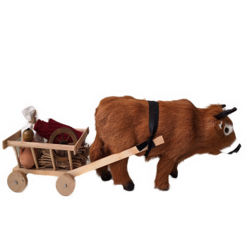 Eselkarren - Ochsenkarren - Handkarren - Helles Holz - mit Beladung