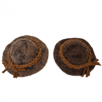 Hut handgefilzt - Filzhut zur 30 cm Erzählfigur