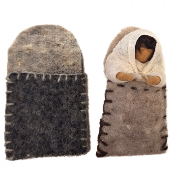Filzsack mit Handstichen für das Baby