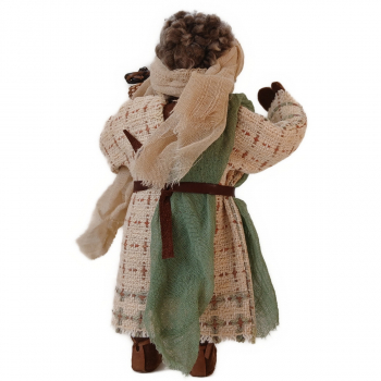 Preview: Hirtenjunge 25 cm mit meliertem Haar und Korb