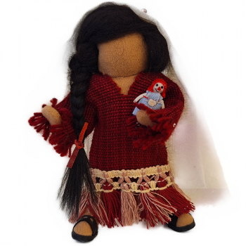 Mädchen im Fransenkleidchen - Kleinkind 14 cm