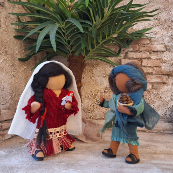 Preview: Mädchen im Fransenkleidchen - Kleinkind 14 cm