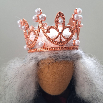 Preview: Kupferfarbene Krone aus Metall