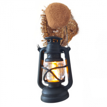 Laterne schwarz - mit LED