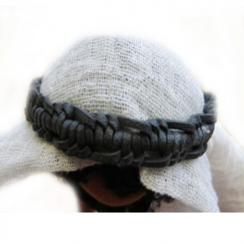 Preview: Lederband mit Gazeumhang