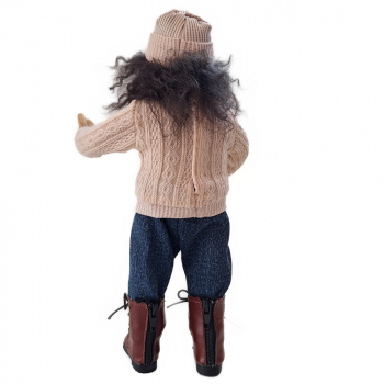 Jugendliches Mädchen naturfarben gekleidet - 25cm - Einzelstück