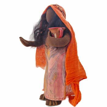 Preview: Jugendliches Mädchen in Orange 25 cm