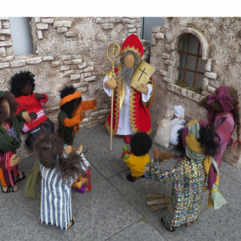 Nikolausstatue, Nikolaus, Erzaehlfigur, Egli-Figur, kaufen, Nikolaus  mini, Miniatur, Handgemacht