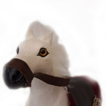 Preview: Pferd aus Rinderfell - 20 cm hoch - Bitte Beschreibung lesen!