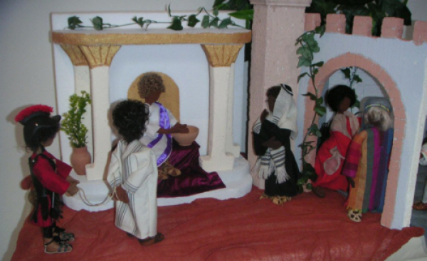 Handwaschung Pilatus, Kreuzweg Jesu, Erzählfigur, bibelfiguren, egli-figuren