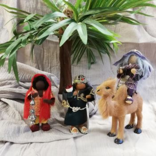 Heilige Drei Könige als Krippenfiguren, Krippenfiguren Handarbeit, handgemacht