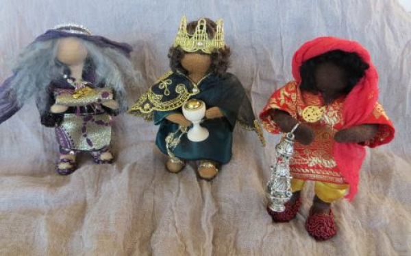 Könige als Krippenfiguren Handarbeit, handgearbeitete Krippenfiguren, Heilige Drei Könige