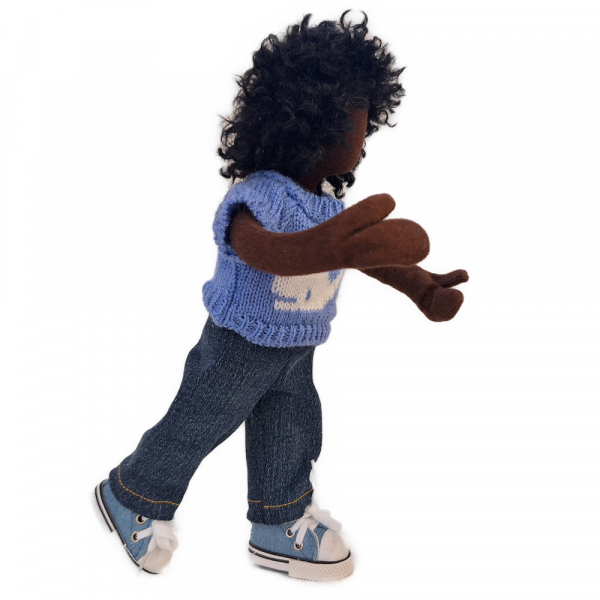 Strickpulli Walfisch & Jeans & Turnschuhe - für Jugendliche 25cm