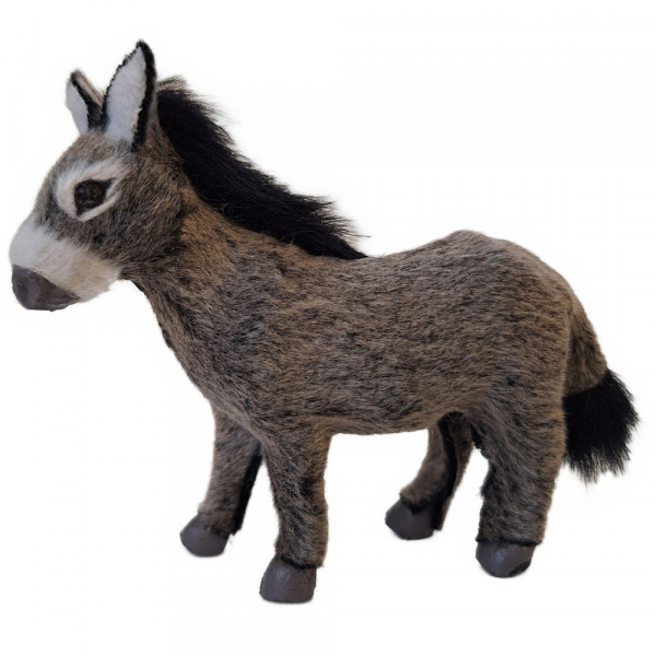 Esel zu Krippenfiguren 10-12 cm - Esel-Neugeborenes grau - 9cm hoch