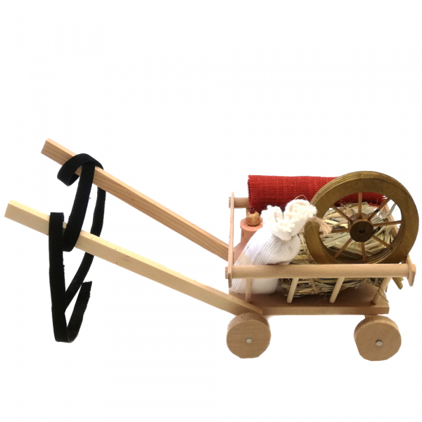 Eselkarren - Ochsenkarren - Handkarren - Helles Holz - mit Beladung