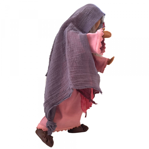 Frau im roséfarbenen Kleid - 48cm hoch