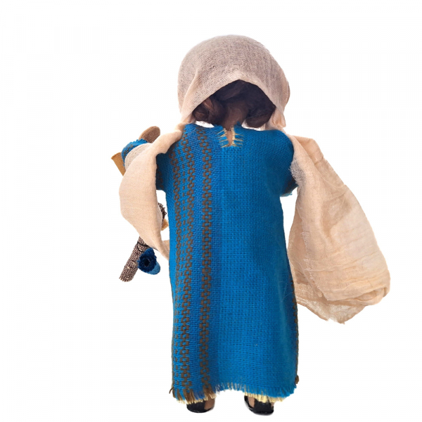 Frau im besonderen türkisen Kleid