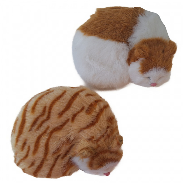 Katze groß - liegend - rothaarig - 17cm lang