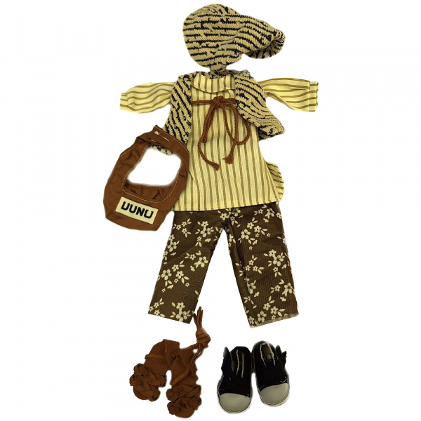 Mehrschichtiges Kleidungsset für Frau 28cm - beige-braun