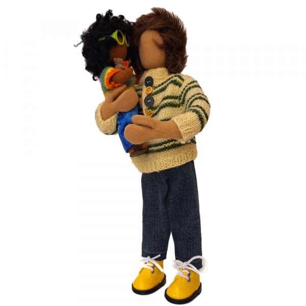 Kleinkinderbekleidung - Strickpulli, Hose/Rock, Brille, Teddybär