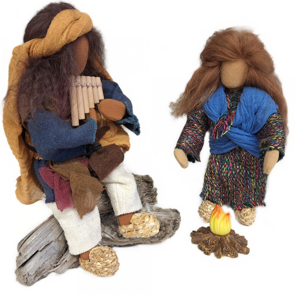 Kleines Lagerfeuer mit großer Flamme