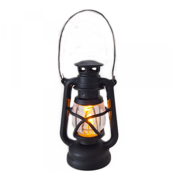 Laterne schwarz - mit LED