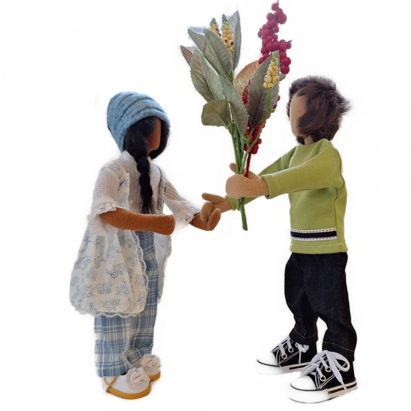 Vater - junger Mann im grünen oder roten Pullover - 30cm