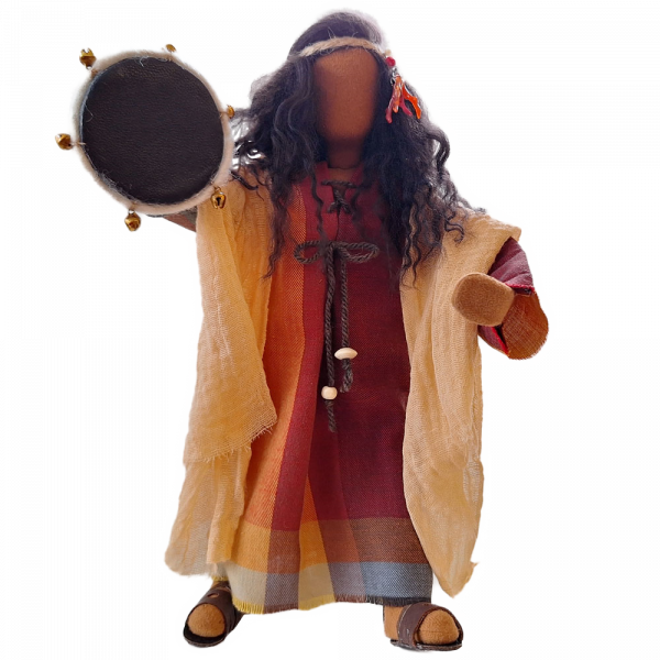 Miriam mit Tamburin - ohne Daumen - sofort verfügbar