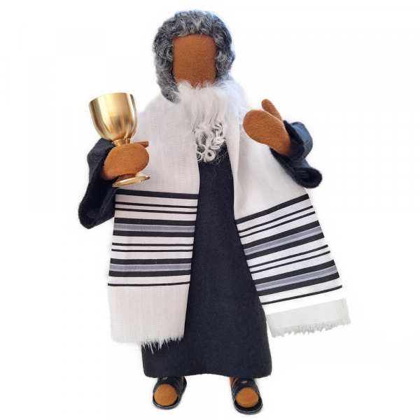 Messingkelch mit Holzuntersetzer