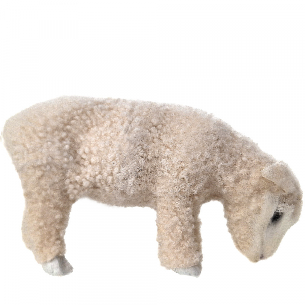 Widder, zwei Schafe, ein Lamm aus Echtfell - zu 20/30 cm-Figuren