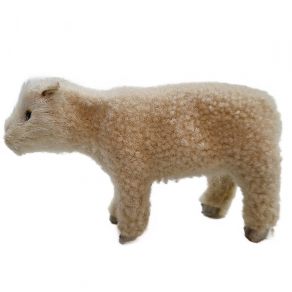 Widder, zwei Schafe, ein Lamm aus Echtfell - zu 20/30 cm-Figuren