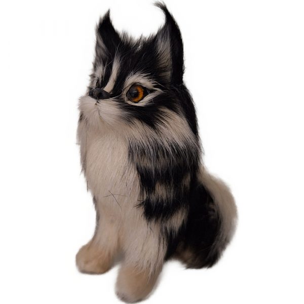 Schwarz-weißer Hütehund aus Echtfell - 3 Modelle