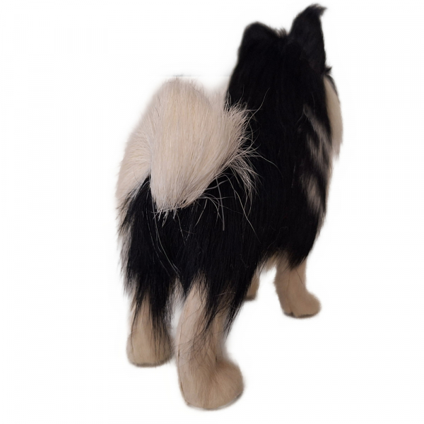 Schwarz-weißer Hütehund aus Echtfell - 3 Modelle