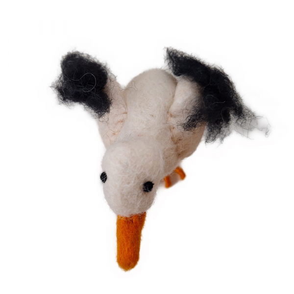 Storch - handgefilzt