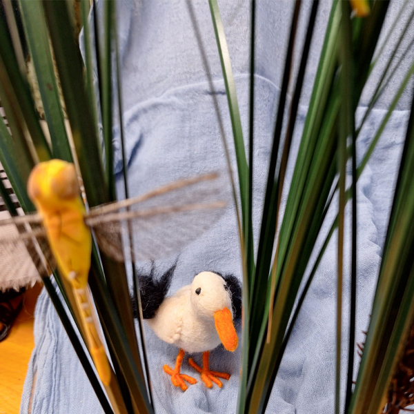 Storch - handgefilzt