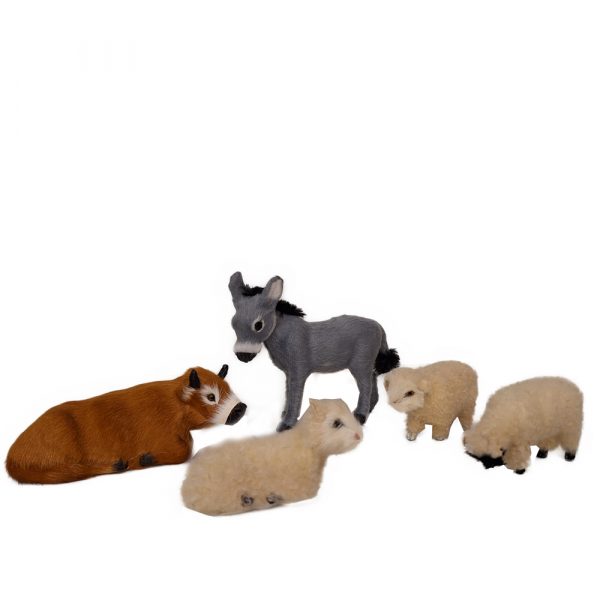 Liegender Ochse 16cm lang - zu 15-20er Figuren oder Kalb