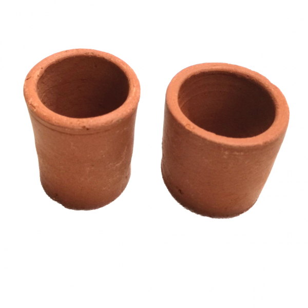 Rustikales schlichtes Tongefäß - handgeformt - 3,5cm hoch