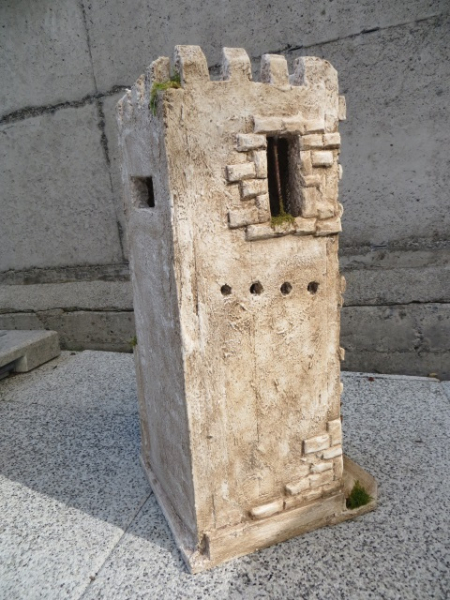 Turm - Kulisse - handgebaut - 60 cm hoch