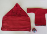 Mantel, Umhang und passende Myrrhedose - Modell 1 - ROT