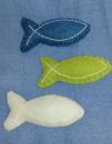 Wunderschöne Fische - handgefilzt und von Hand bestickt