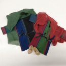 Kleid für Jugendliches Mädchen 25 cm + Bastschuhe + Schleier + Gürtel
