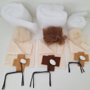 Bastelpackung - 3er Set Schafe für 30 cm-Figuren